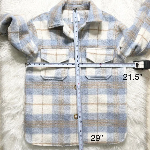 SOLD-Gianni Bini Plaid Flannel Shacket Grandpa Jacket - Picture 11 of 11